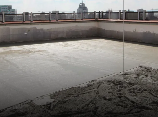 Laje com aplicação de Argamassa Beton Mix